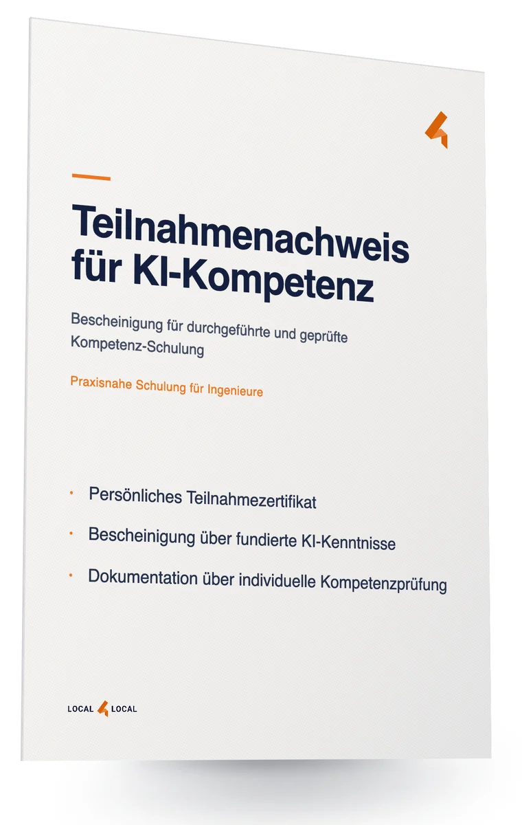 Teilnahmenachweis für KI-Kompetenz