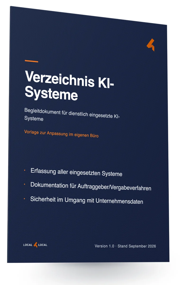 Titelseite des Verzeichnisses KI-Systeme